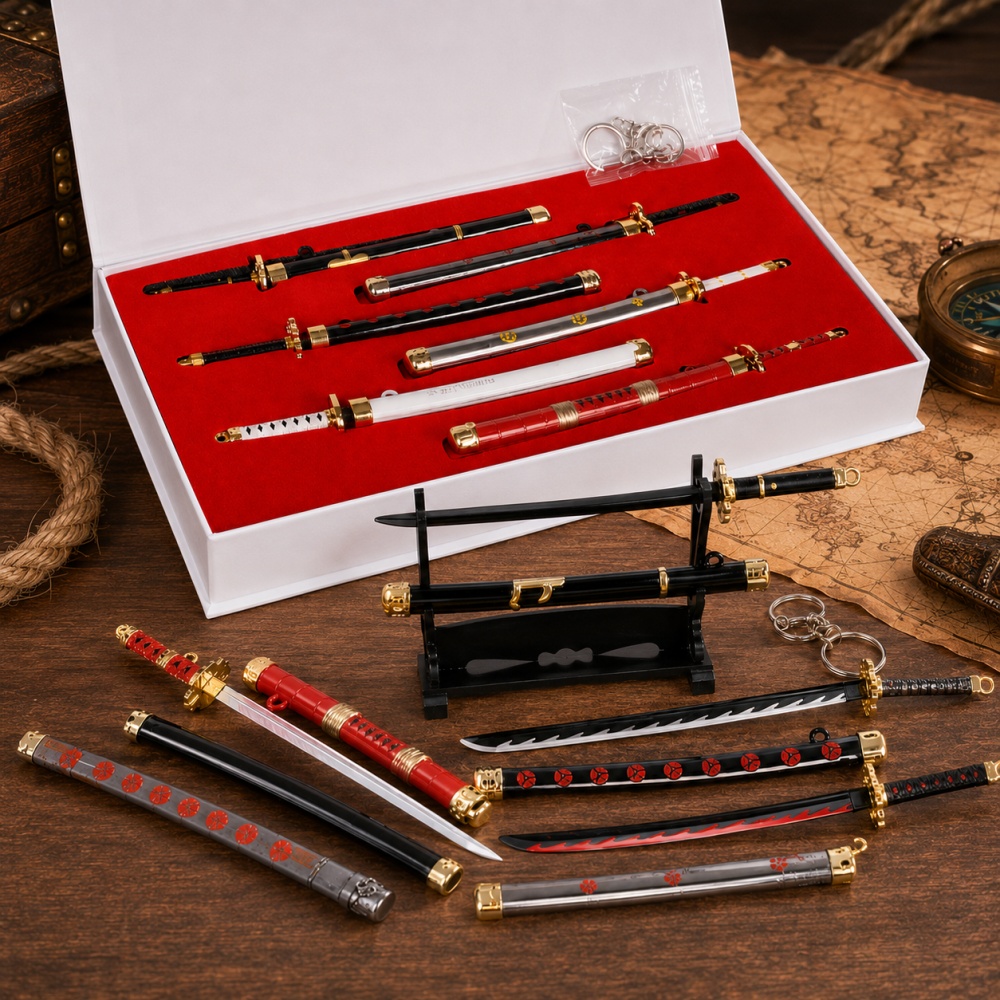 Cosplay Prop Katana - Set de Llaveros de Anime One