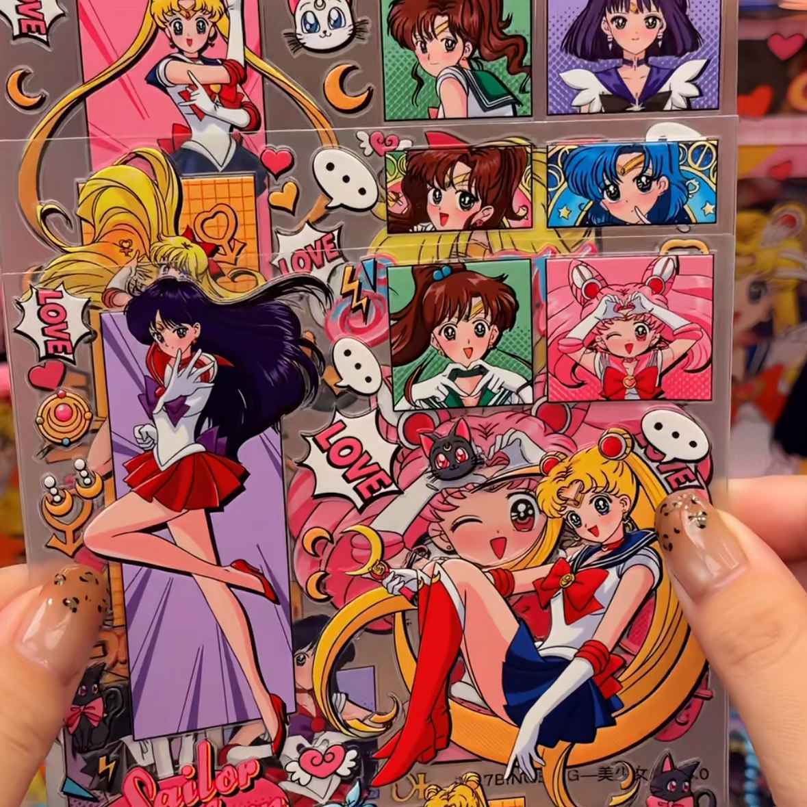Cosplay Prop Diy - Pegatinas decorativas 3D 5D de Sailor