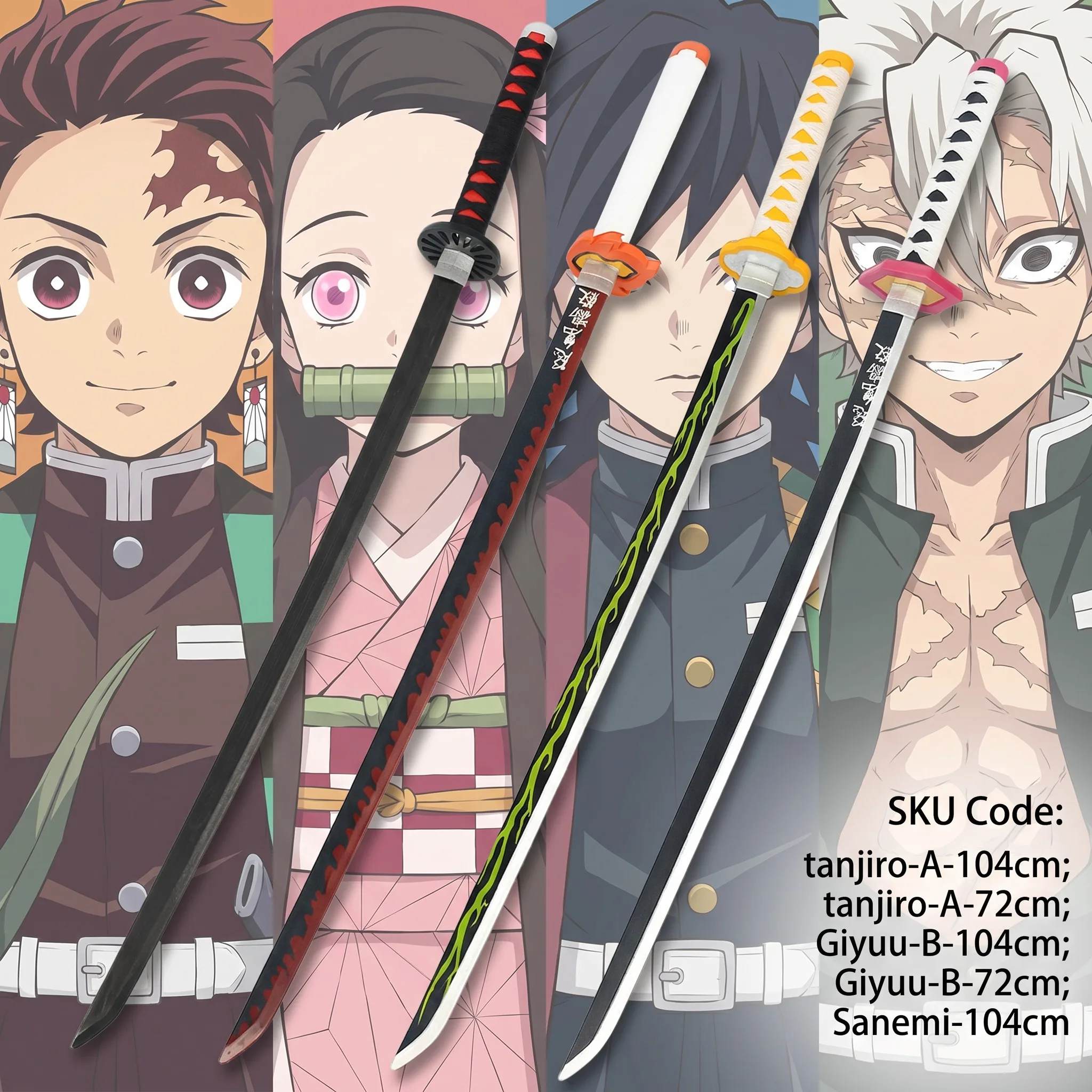 Cosplay Prop Display - Espada de Anime Demon Slayer de