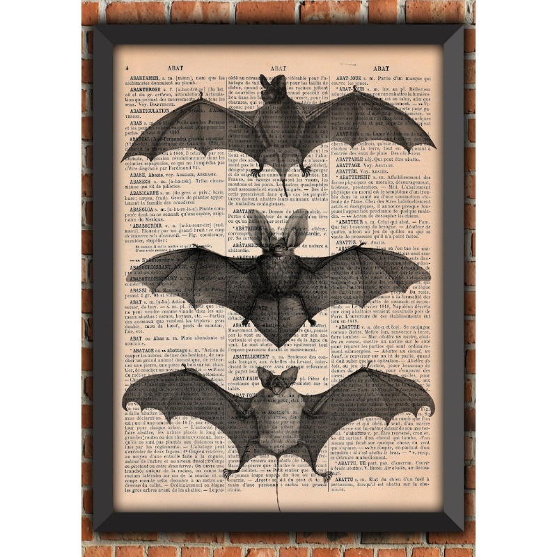 Cosplay Bat Prop - Póster Decorativo Vintage de Halloween con