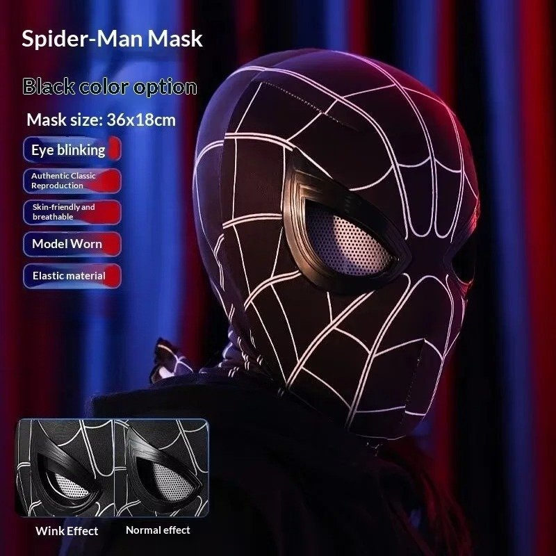 Máscara de Spider-Man con Ojos - Cosplay Prop Display reseña y precio