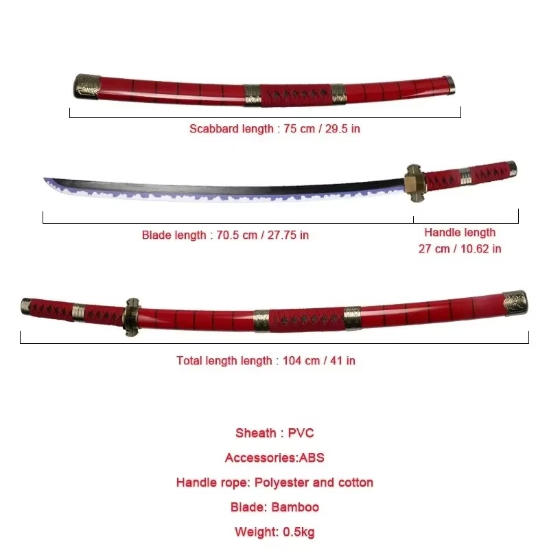 40incn Roronoa Zoro Katana Nin - Cosplay Prop Katana reseña y precio