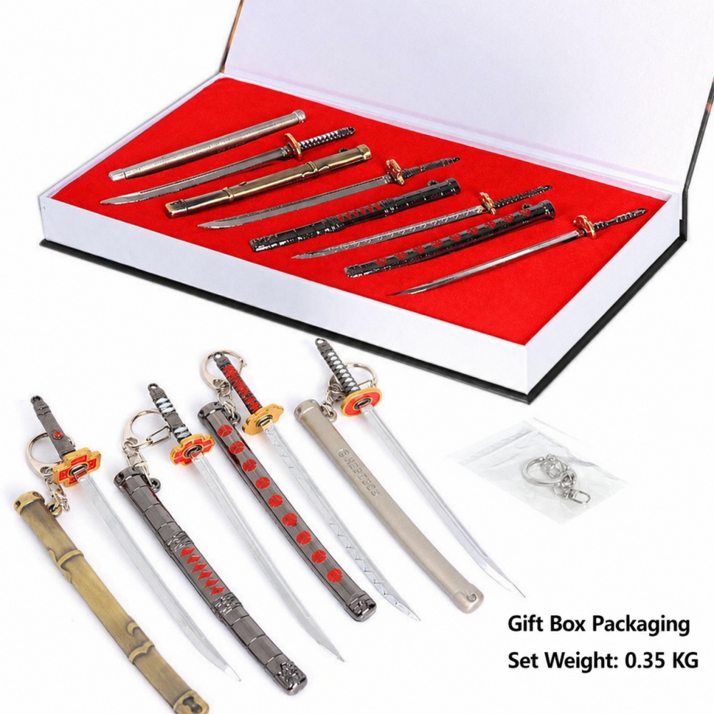 Set de Llaveros de Anime One P - Cosplay Prop Katana reseña y precio